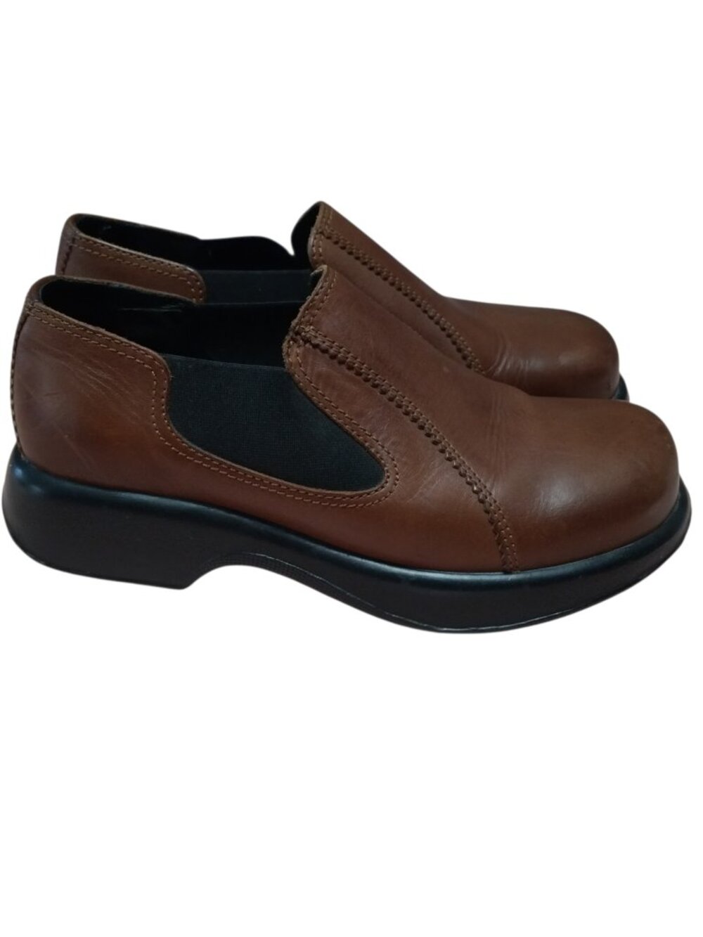 Dansko Women's Size 40/9.5 Jocelyn Brown Leather Slip On Mule Clogs Comfort